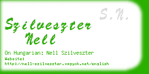 szilveszter nell business card